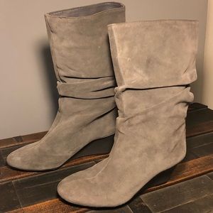 Alex Marie Grey Suede Wedge Boot